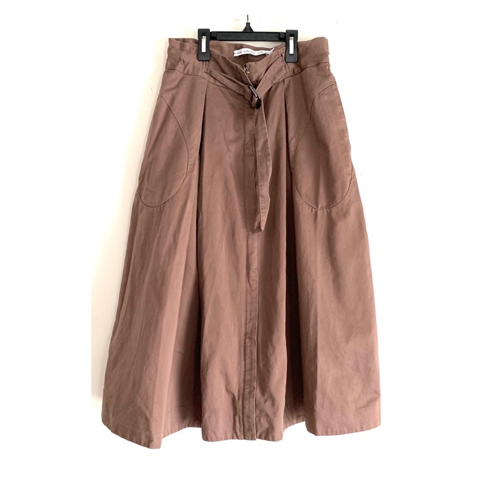 & OTHER STORIES Zip Front Midi Skirt w/Pockets